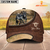 Uni Brangus On The Farm Customized Name Leather Pattern Cap