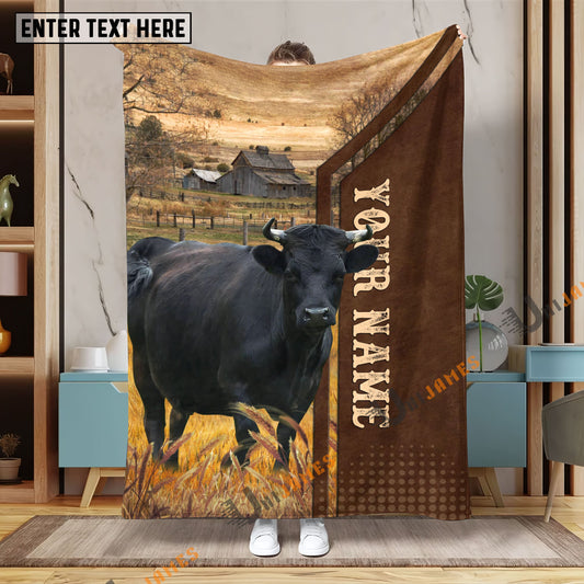 Uni Personalized Name Dexter Farming Life Pattern Blanket