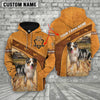 Uni Australian Shepherd Races Custom Name Printed 3D Hoodie