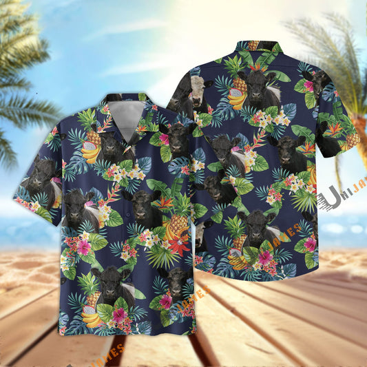 Uni Belted Galloway Fruit Summer Hawaiian Shirt