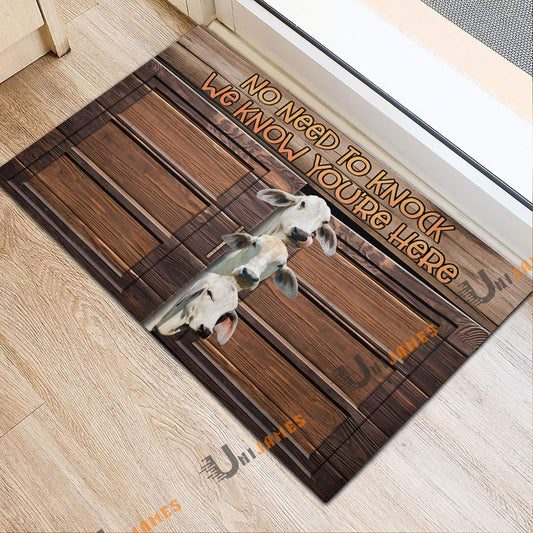 Uni Brahman Window Pattern Custom Name Doormat