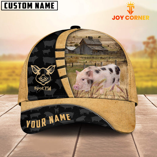 Uni Custom Name Spot Pig Cattle 3D Cap