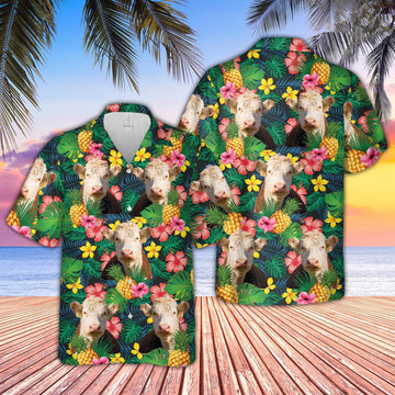 Uni Hereford Summer Pattern 3D Hawaiian Shirt