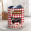 Uni Personalized Black Angus Daisy Flower Laundry Basket