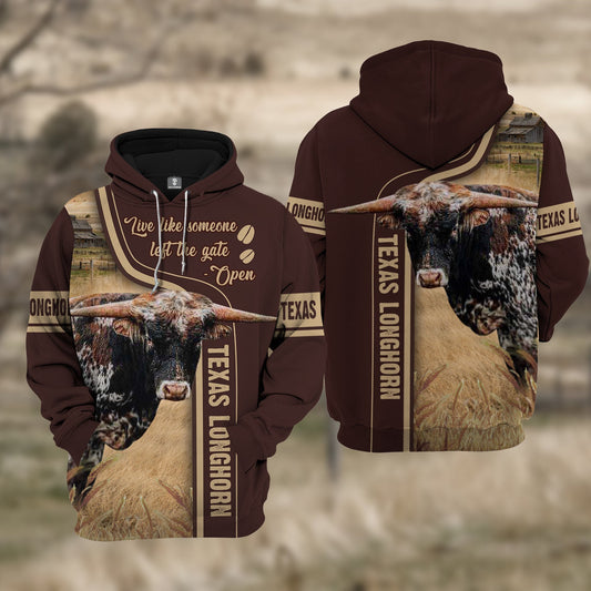 Uni Cattle Image All Over Printed 3D Hoodie