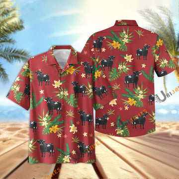 Uni Dexter Vintage Red Summer Hawaiian Shirt