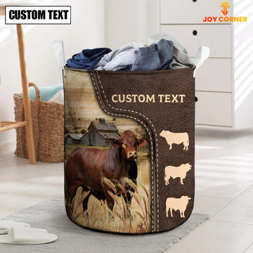 Uni BeefmasterCustom Name Leather Pattern Laundry Basket