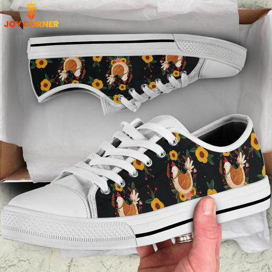Uni Chicken Black Pattern Low Top Shoes