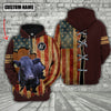 Uni Dexter US Flag Retro Personalized 3D Hoodie