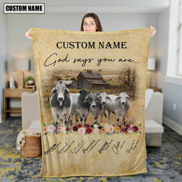 God Says You Are - Uni Personalized Name Brahman Blanket