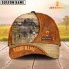 Uni Custom Name Miniature Donkey Leather Pattern Cap