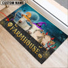 Uni Charolais Farmhouse Halloween Custom Name Doormat