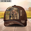 Uni Bear Customized Name Leather Pattern Cap