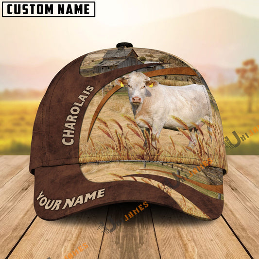 Uni Charolais Brown Premium Customized Name Cap