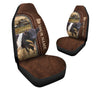 Uni Belted Galloway Personalized Name Leather Pattern Car Seat Covers Universal Fit (2Pcs)