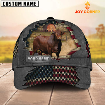 Uni Beefmaster Customized Name US Flag Net Cap