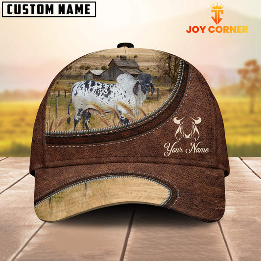 Uni Sardo Negro On The Farm Customized Name Leather Pattern Cap