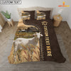 Uni Goat Custom Text Leather Pattern Bedding Set