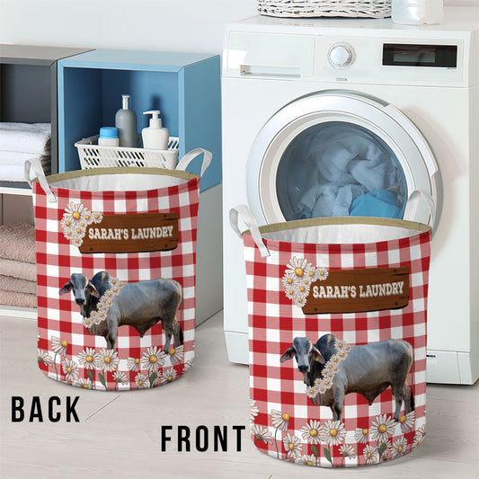 Uni Personalized Brahman Daisy Flower Laundry Basket