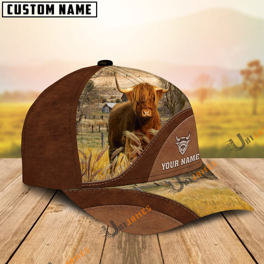 Uni Highland Farm Living Pattern Customized Name Cap