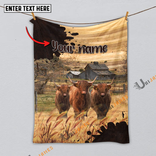 Uni Personalized Name Diligent Highland Blanket