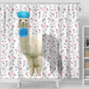 Uni Alpaca Flower 3D Shower Curtain