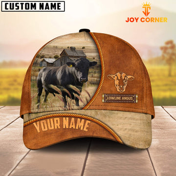 Uni Custom Name Lowline Angus Leather Pattern Cap