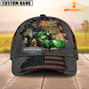 Uni Farm Tractor Customized Name US Flag Net Cap