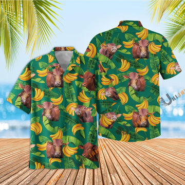 Uni Beefmaster Banana Green Summer Hawaiian Shirt