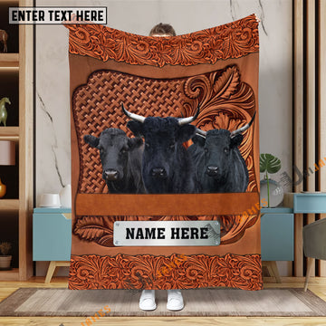 Uni Dexter Cattle Farming Life Personalized Name Blanket