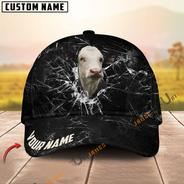 Uni Black Baldy Glass Broken Customized Name Cap