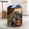 Uni Black Angus Custom Name Laundry Basket