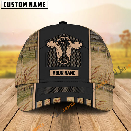 Uni Holstein Cattle Customized Name Cap