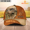 Uni Custom Name Brown Swiss Leather Pattern Cap