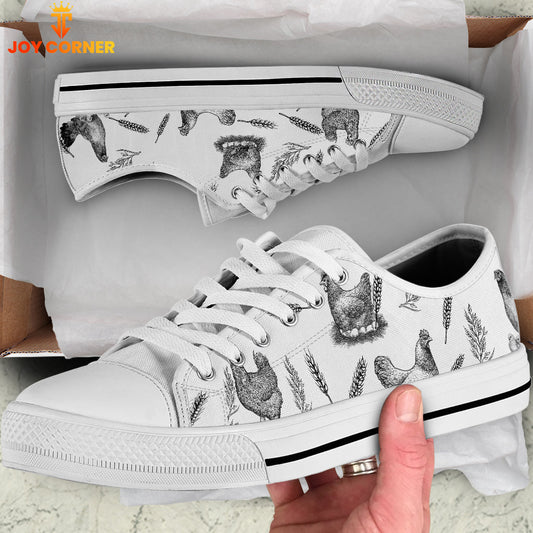 Uni Chicken Pattern Low Top Shoes