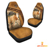 Uni Simmental Pattern Customized Name 3D Car Seat Cover Set (2PCS)