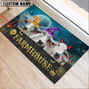 Uni Brahman Farmhouse Halloween Custom Name Doormat