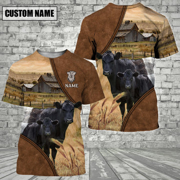 Uni Belted Galloway Barn Farm Customized Name 3D T-Shirt