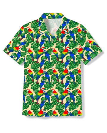 UNIJAMES PARROT TROPICAL SEAMLESS HAWAIIAN SHIRT
