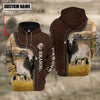 Uni Brahman Farming Leather Pattern Personalized 3D Hoodie