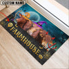 Uni Beefmaster Farmhouse Halloween Custom Name Doormat