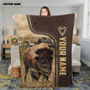 Uni Personalized Name Buffalo Leather Pattern Blanket