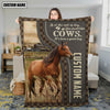 Uni Personalized Name Horse A Good Day Blanket