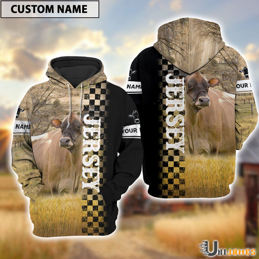 Uni Personalized Name Jersey Day & Night On The Farm 3D Hoodie