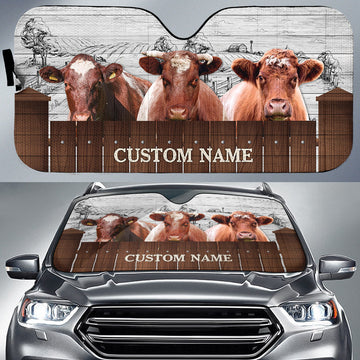 Uni Shorthorn Farming Custom Name 3D Sun Shade