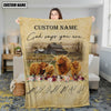 God Says You Are - Uni Personalized Name Miniature Highland Blanket