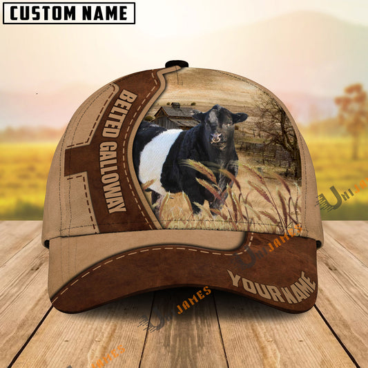 Uni Belted Galloway Suede Pattern Customized Name Cap