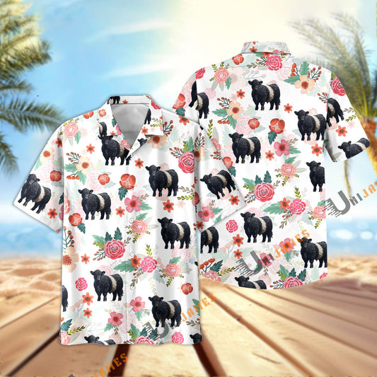 Uni Belted Galloway Fresh Summer 3D Hawaiian Shirt