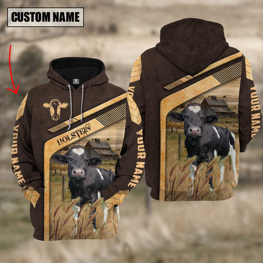 Uni Holstein On The Meadow Custom Name Hoodie