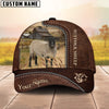 Uni Suffolk Sheep Customized Name Leather Pattern Cap